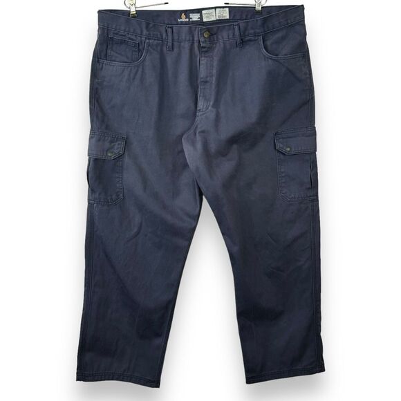 Flame Resistant Cargo Pants FR Trousers Mens 44x31 FLAW LAPCO Blue Workwear CAT2 - Picture 1 of 15